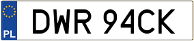 Truck License Plate